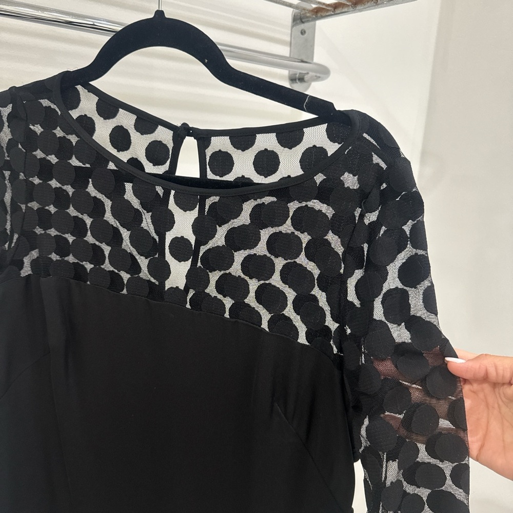 Elegant Black and White Polka Dot Dress